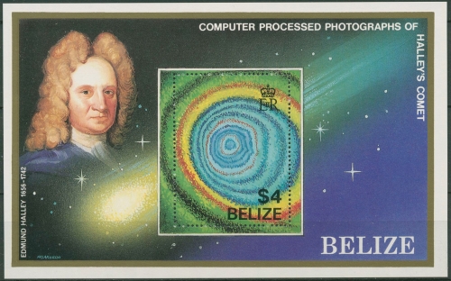 Belize 1986 Halleyscher Komet Block 79 postfrisch (C97376)
