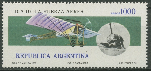 Argentinien 1981 Tag der Luftwaffe Flugzeug 1524 postfrisch