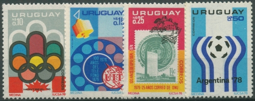 Uruguay 1976 Jahresereignisse 1402/05 postfrisch