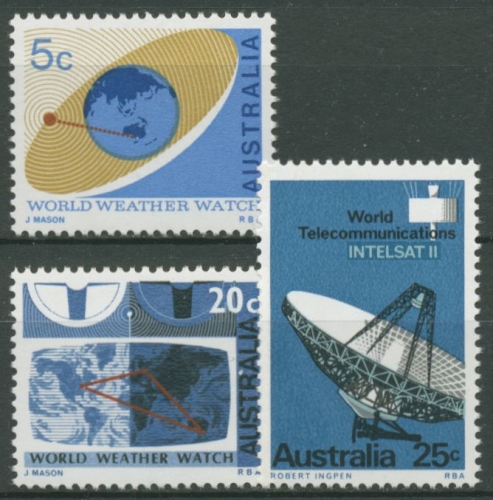 Australien 1968 Welttag der Meteorologie 395/97 postfrisch