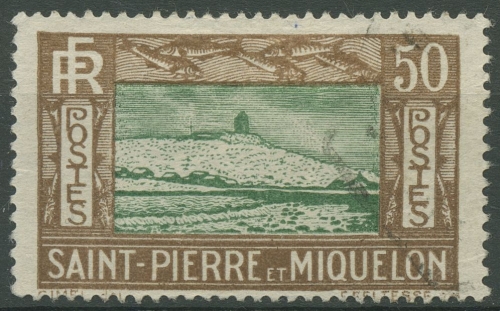 Saint-Pierre et Miquelon 1932 Leuchtturm 144 gestempelt