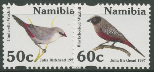 Namibia 1997 Vögel Elfenastrild Schönbürzel 833/34 postfrisch