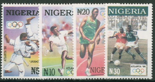 Nigeria 1996 Olympische Sommerspiele in Atlanta Tennis Judo 666/69 postfrisch