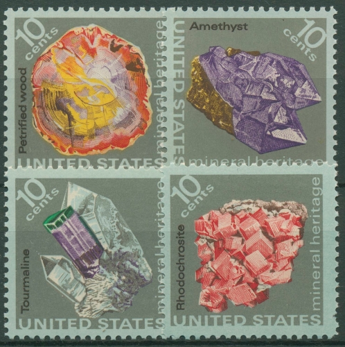 USA 1974 Mineralien Edelsteine Ausstellung Tucson 1145/48 postfrisch