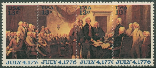 USA 1976 Unterzeichnung der Unabhängigkeitserklärung 1278/81 postfrisch