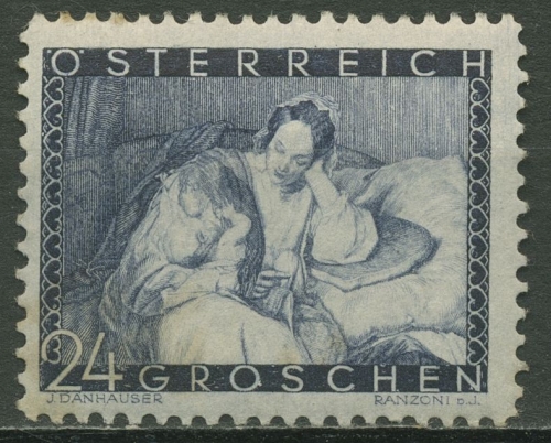 Österreich 1935 Muttertag Mutter und Kind 597 mit Falz