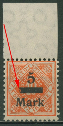 Württemberg Dienstmarken 1922/23 mit Aufdruckfehler 159 AF ? postfrisch