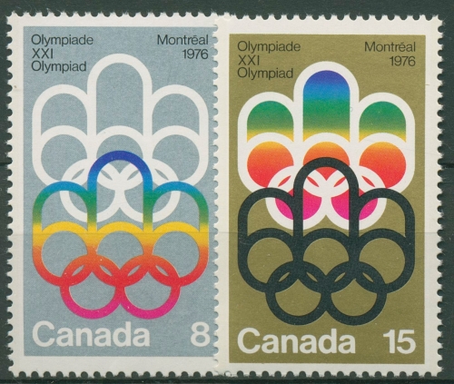 Kanada 1973 Olympia Sommerspiele´76 Montreal Emblem 532/33 postfrisch