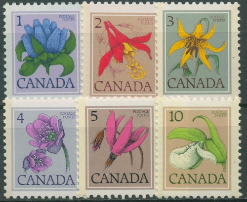 Kanada 1977 Pflanzen Wildwachsende Blumen 651/56 A postfrisch