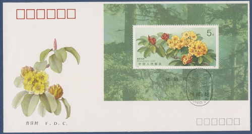 China 1991 Rhododendron Block 57 FDC (X40100)