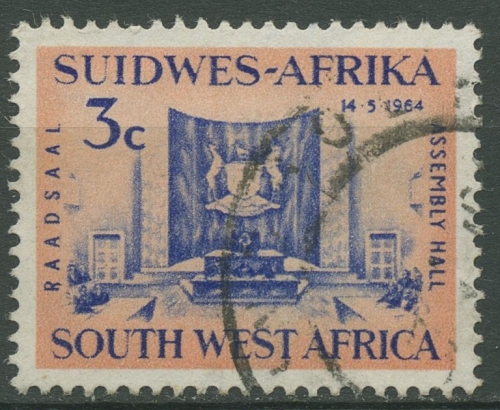 Südwestafrika 1964 Einweihung des neuen Landratsgebäudes 322 gestempelt