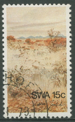 Südwestafrika 1973 Gemälde von Adolph Jentsch Landschaften 372 gestempelt