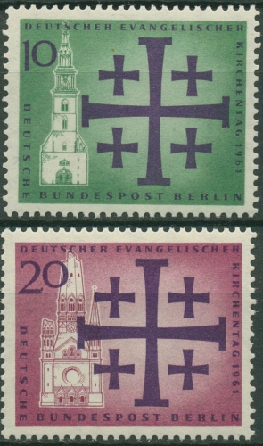 Berlin 1961 Evangelischer Kirchentag 215/16 postfrisch