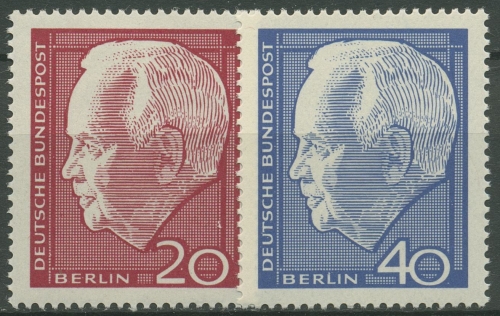 Berlin 1964 Bundespräsident Heinrich Lübke 234/35 postfrisch