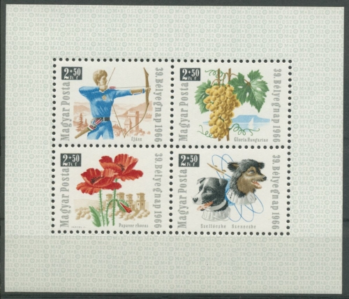 Ungarn 1966 Tag der Briefmarke Block 55 A postfrisch (C92426)