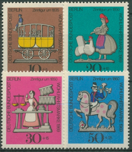 Berlin 1969 Zinnfiguren 348/51 postfrisch