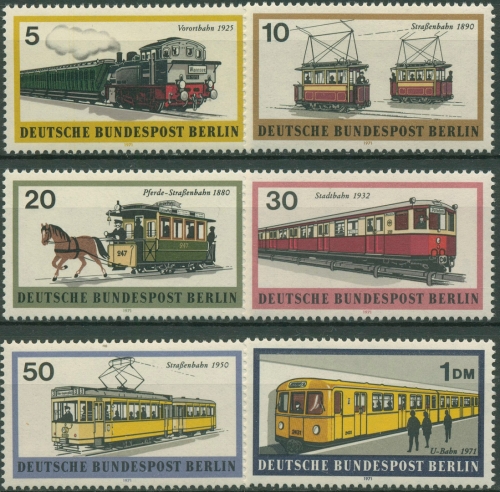 Berlin 1971 Verkehrsmittel Schienenfahrzeuge Bahnen 379/84 postfrisch