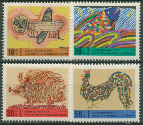 Berlin 1971 Kinderzeichnungen 386/89 postfrisch