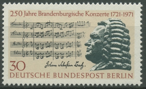 Berlin 1971 Brandenburgische Konzerte Johann Sebastian Bach 392 postfrisch