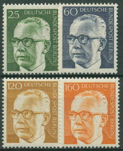 Berlin 1971 Bundestpräsident Dr. Gustav Heinemann 393/96 postfrisch