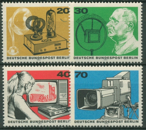 Berlin 1973 Rundfunk 455/58 postfrisch Blockeinzelmarken
