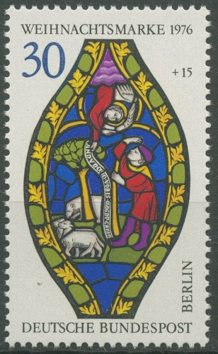 Berlin 1976 Weihnachten Marienfenster 528 postfrisch Blockeinzelmarke