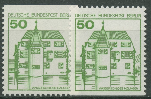 Berlin 1980 Burgen und Schlösser Wasserschloss Inzlingen 615 C/D postfrisch