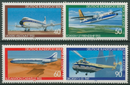 Berlin 1980 Luftfahrt Flugzeuge 617/20 postfrisch