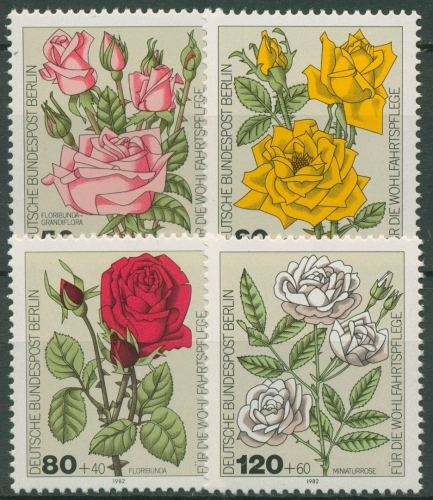 Berlin 1982 Pflanzen Blumen Gartenrosen 680/83 postfrisch