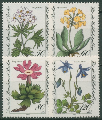 Berlin 1983 Pflanzen Alpenblumen 703/06 postfrisch