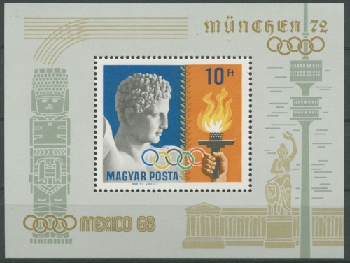 Ungarn 1969 Olympische Sommerspiele Mexiko Hermes Block 69 A postfrisch (C92443)