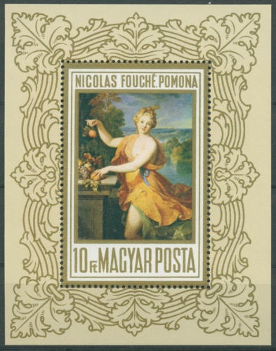 Ungarn 1969 Gemälde französischer Meister Block 71 A postfrisch (C92447)