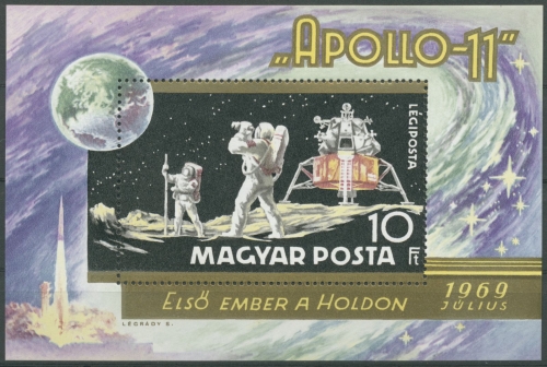 Ungarn 1969 Mondlandung Apollo 11 Block 72 A postfrisch (C92448)