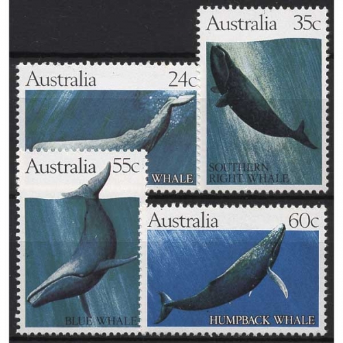 Australien 1982 Wale Buckelwal Pottwal 777/80 postfrisch