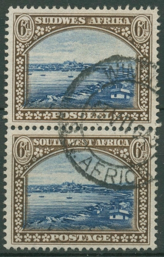 Südwestafrika 1931 Lüderitzbucht 151/50 Paar senkrecht, gestempelt