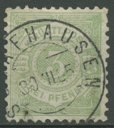 Württemberg 1875 weiße Ziffer im Kreis 44 a gestempelt K2 SCHAFHAUSEN