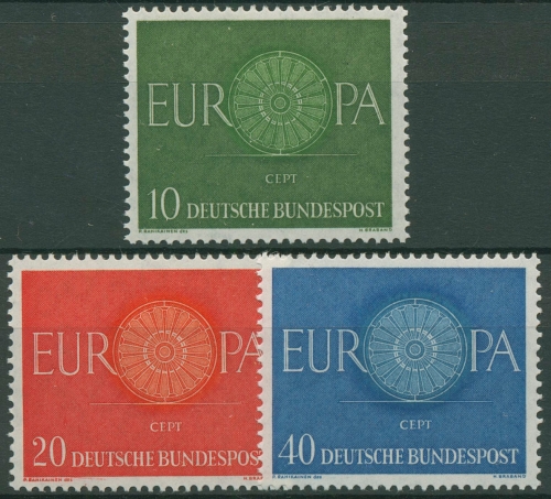 Bund 1960 Europa CEPT Wagenrad 337/39 postfrisch