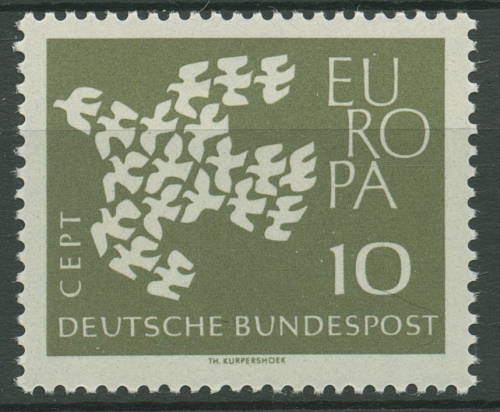 Bund 1961 Europa CEPT Taube 367 y postfrisch
