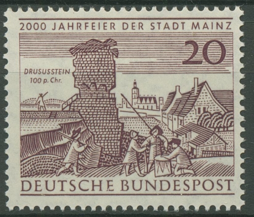 Bund 1962 Mainz Stadtbild 375 postfrisch
