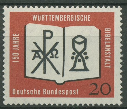 Bund 1962 Württembergische Bibelanstalt 382 postfrisch