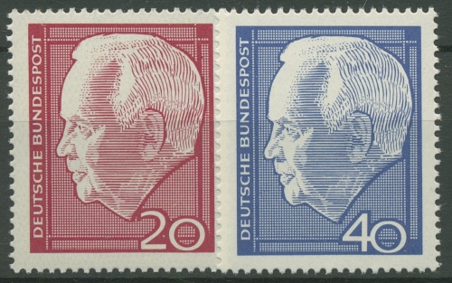 Bund 1964 Bundespräsident Heinrich Lübke 429/30 postfrisch