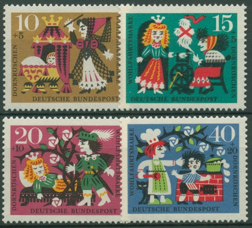 Bund 1964 Brüder Grimm Märchen Dornröschen 447/50 postfrisch