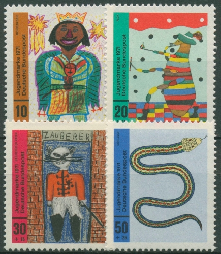 Bund 1971 Jugend: Kinderzeichnungen 660/63 postfrisch