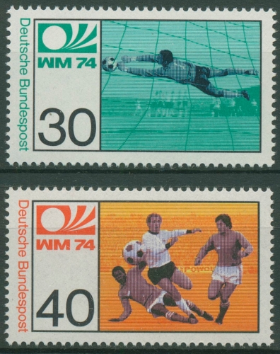 Bund 1974 Fußball-WM Deutschland 811/12 postfrisch