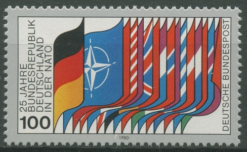 Bund 1980 NATO-Zugehörigkeit Flaggen 1034 postfrisch
