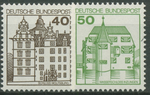 Bund 1980 Bauwerke Burgen und Schlösser 1037/38 postfrisch