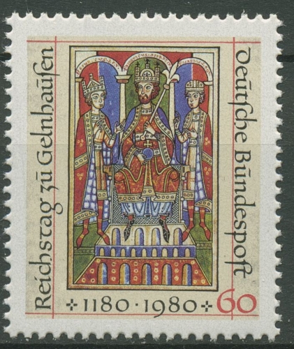 Bund 1980 Reichstag zu Gelnhausen Kaiser Barbarossa 1045 postfrisch