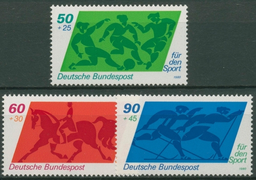 Bund 1980 Sporthilfe Fußball Reiten Skilauf 1046/48 postfrisch
