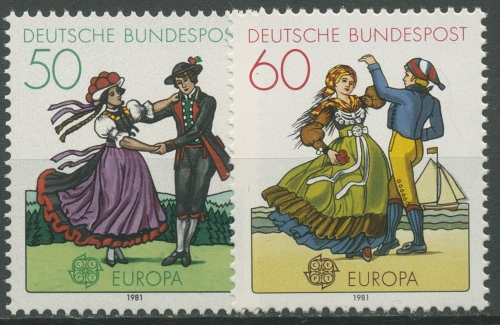 Bund 1981 Europa CEPT Folklore 1096/97 postfrisch