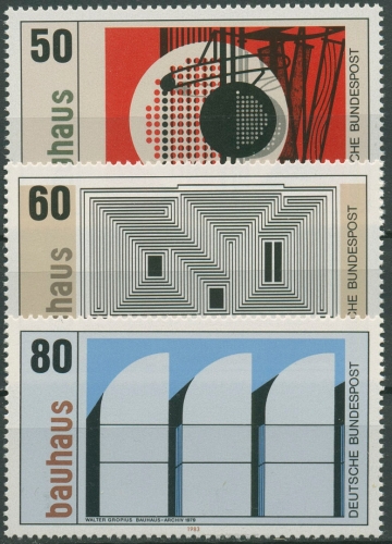 Bund 1983 Architektur Walter Gropius Bauhaus 1164/66 postfrisch